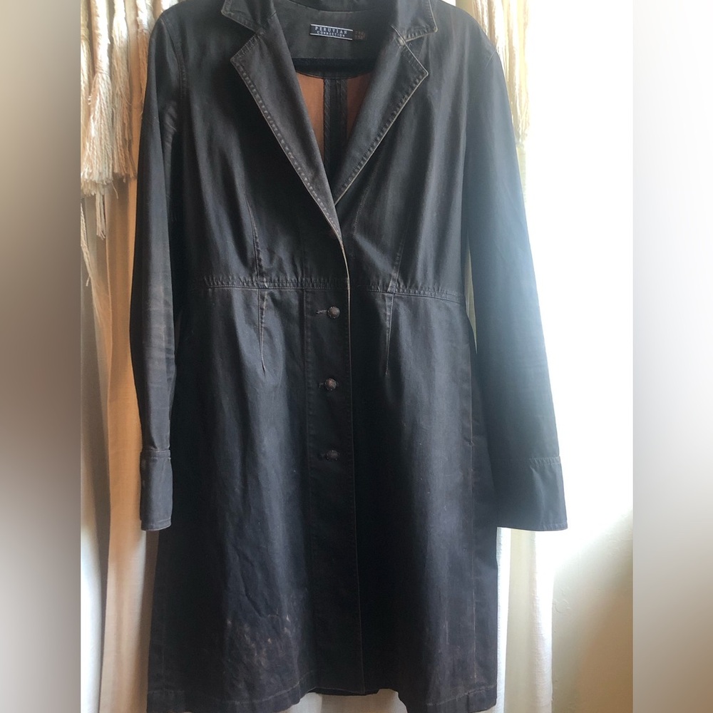 Peruvian Connection stretch raincoat size 12